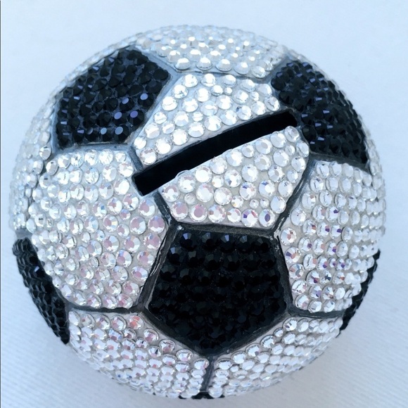 Julia Taylor Swarovski Crystal Soccer Ball Bank - Picture 3 of 4
